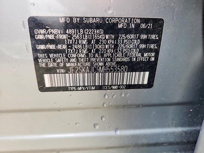 2021 SUBARU FORESTER PREMIUM 13