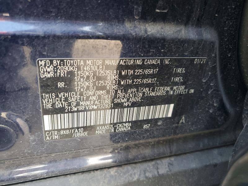 2021 TOYOTA RAV4 XLE 13