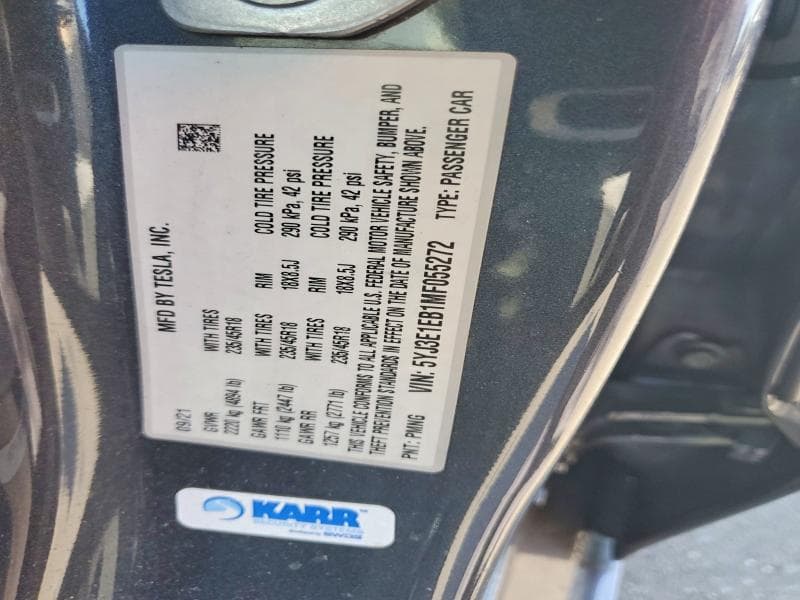2021 TESLA MODEL 3 12