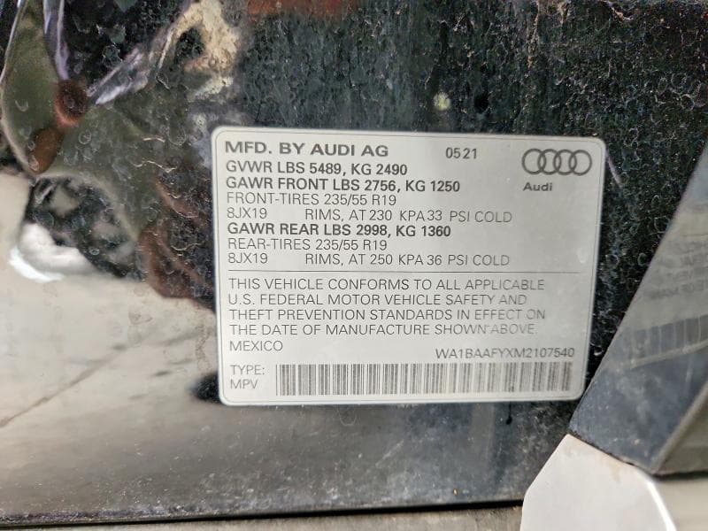 2021 AUDI Q5 PREMIUM PLUS 13