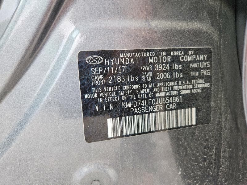 2018 HYUNDAI ELANTRA SE SE 12