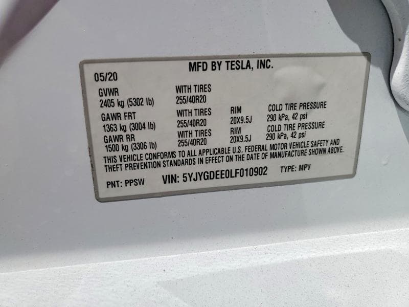 2020 TESLA MODEL Y 13