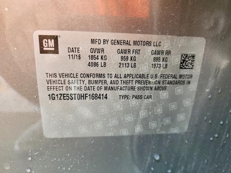 2017 CHEVROLET MALIBU LT 12