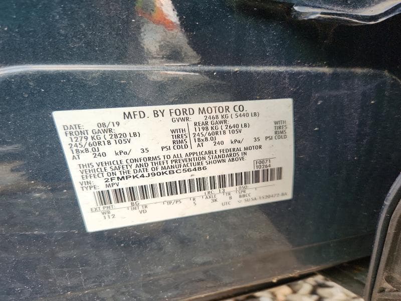 2019 FORD EDGE SEL 13