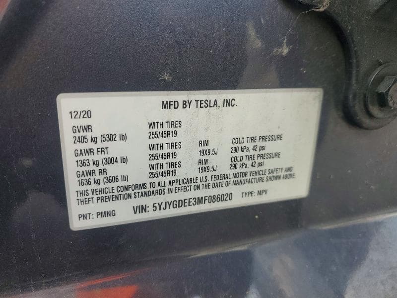 2021 TESLA MODEL Y 12