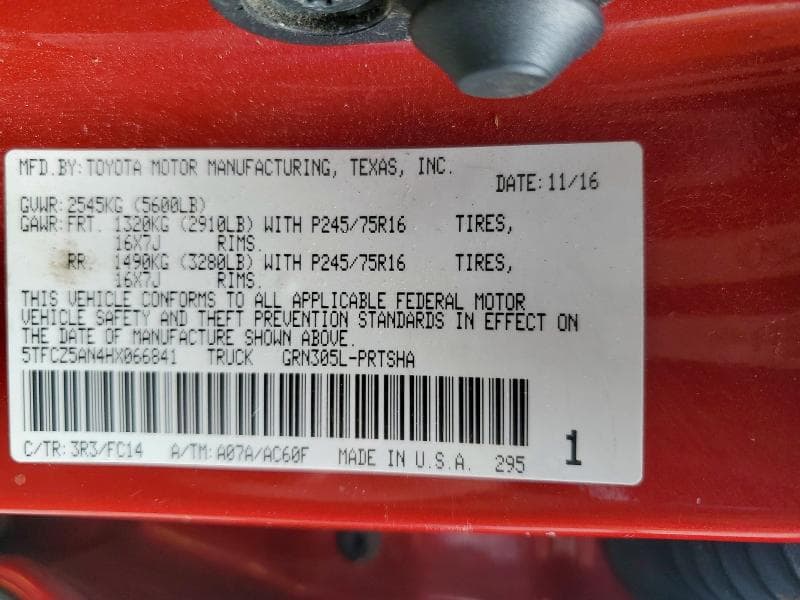 2017 TOYOTA TACOMA SR5 V6 13