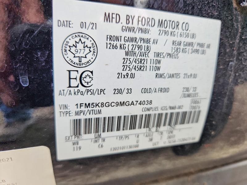 2021 FORD EXPLORER ST 13