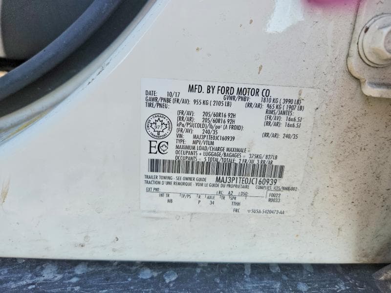 2018 FORD ECOSPORT SE 14