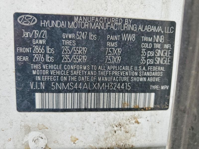 2021 HYUNDAI SANTA FE LIMITED 13