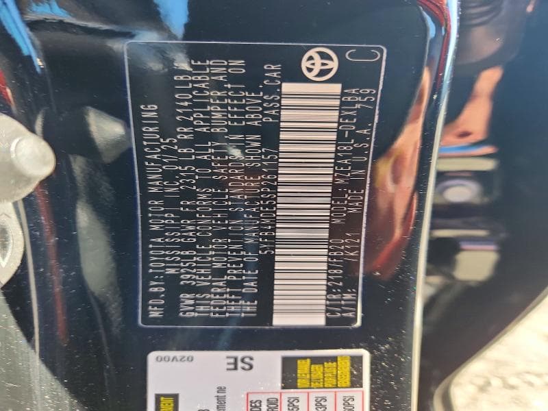 2025 TOYOTA COROLLA LE 12