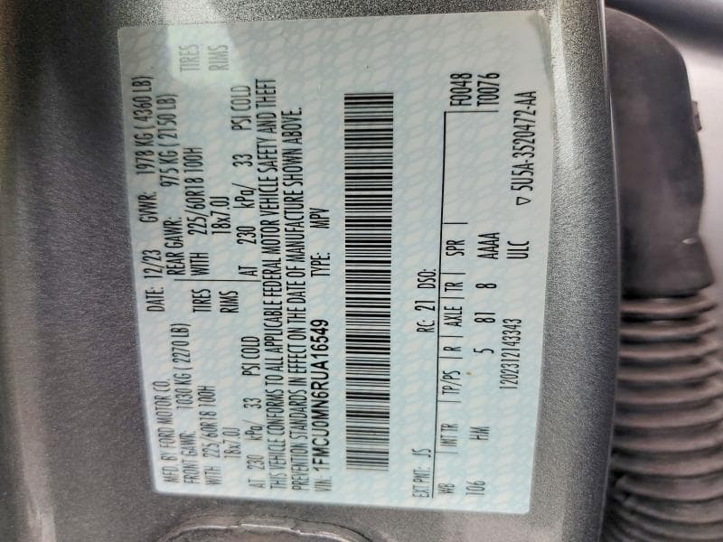 2024 FORD ESCAPE ST LINE 13