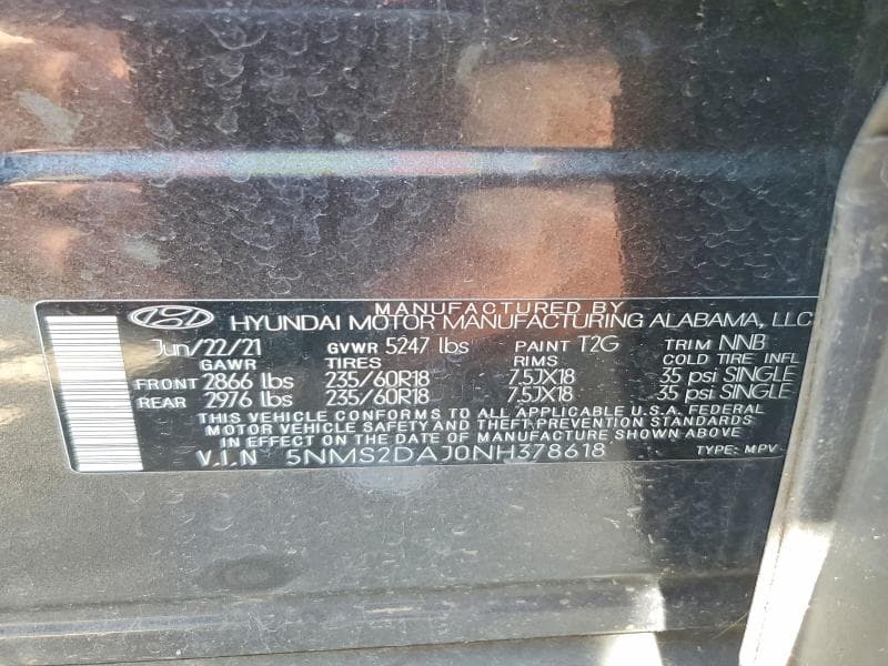 2022 HYUNDAI SANTA FE SEL 13