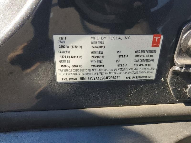 2018 TESLA MODEL S 12