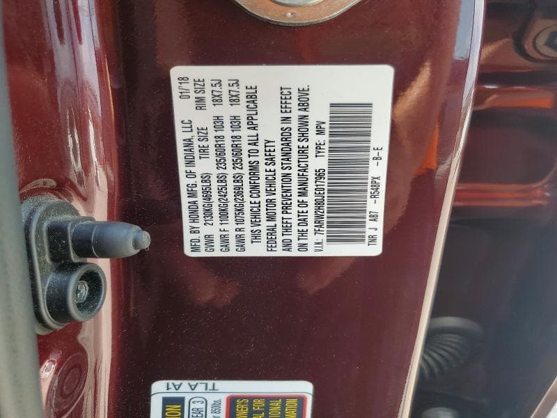 2018 HONDA CR-V EXL 13
