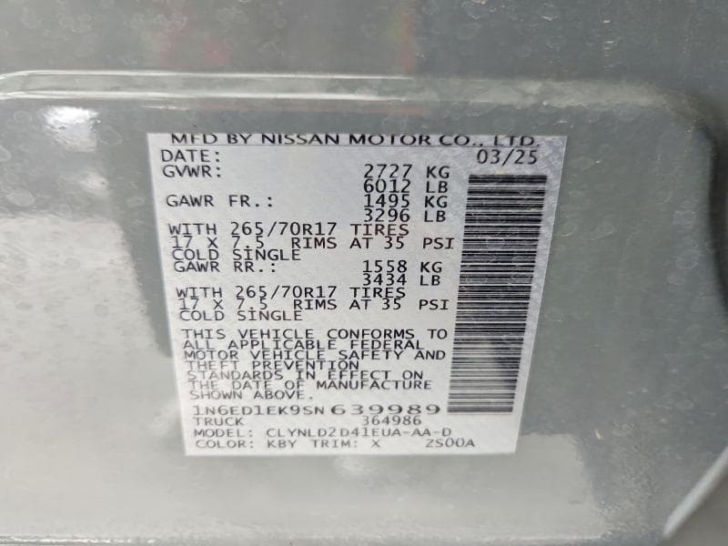 2025 NISSAN FRONTIER PRO-4X 13