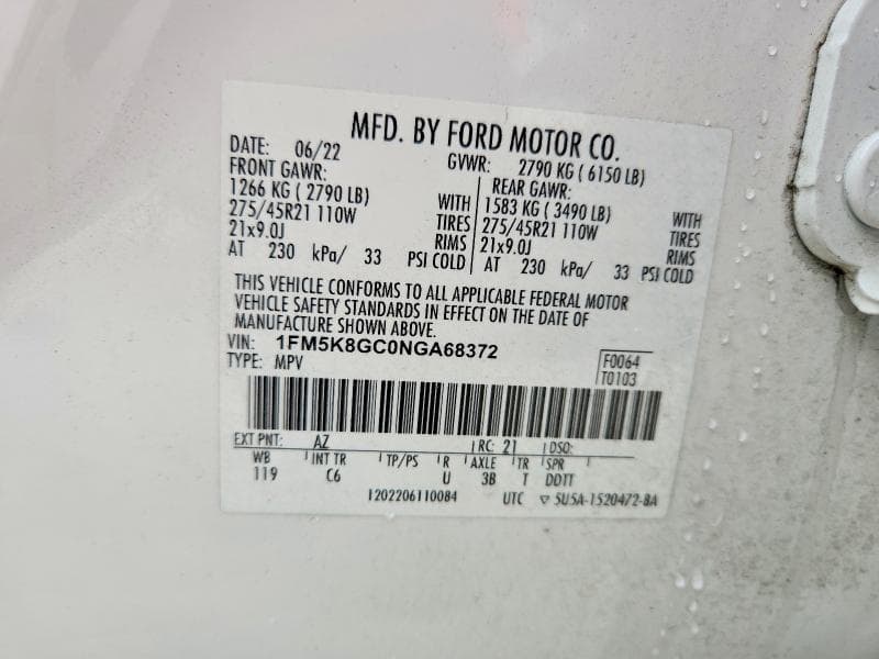 2022 FORD EXPLORER ST 14