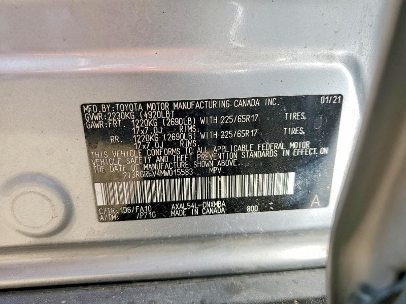 2021 TOYOTA RAV4 HYBRID XLE 13