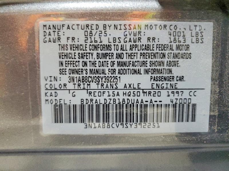 2025 NISSAN SENTRA SV 13