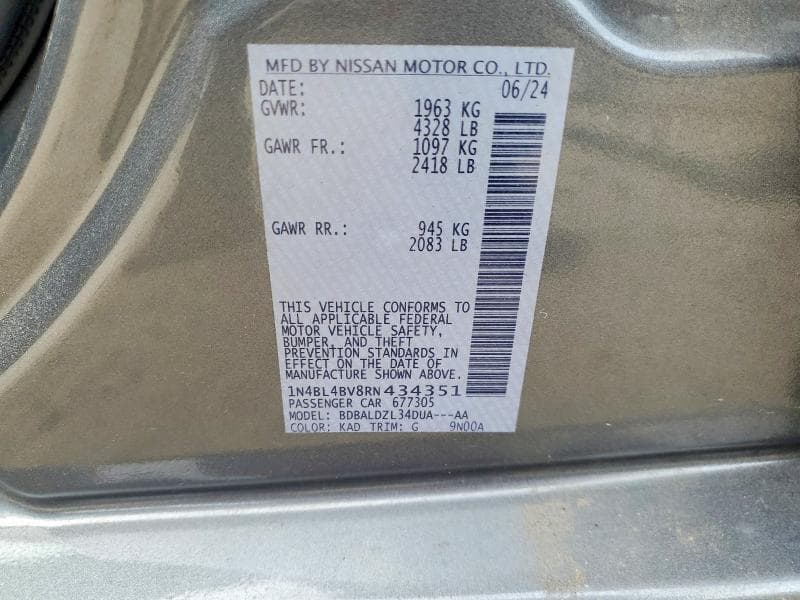 2024 NISSAN ALTIMA S 12