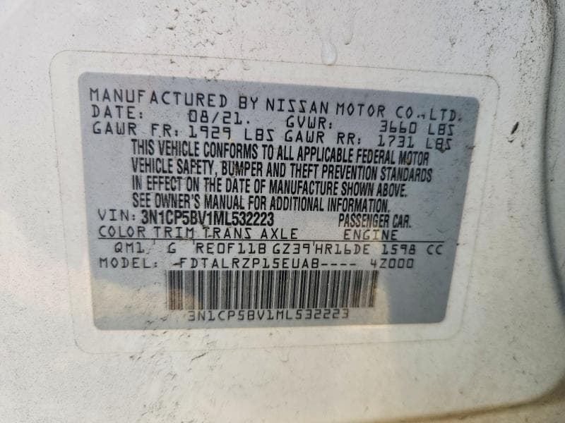 2021 NISSAN KICKS S 13