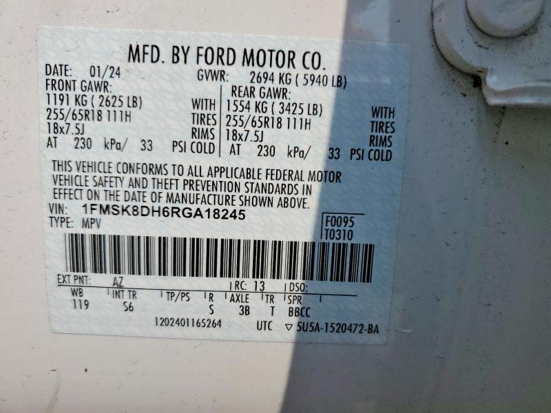 2024 FORD EXPLORER XLT 13