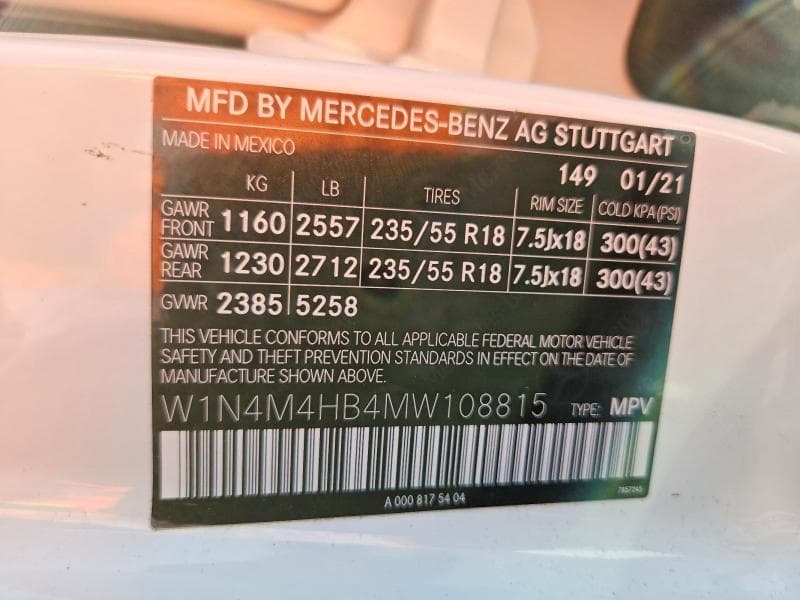 2021 MERCEDES-BENZ GLB 250 4MATIC 250 4MATIC 13