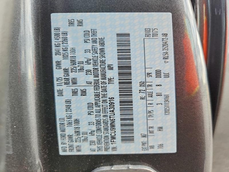 2026 FORD ESCAPE ST LINE 13