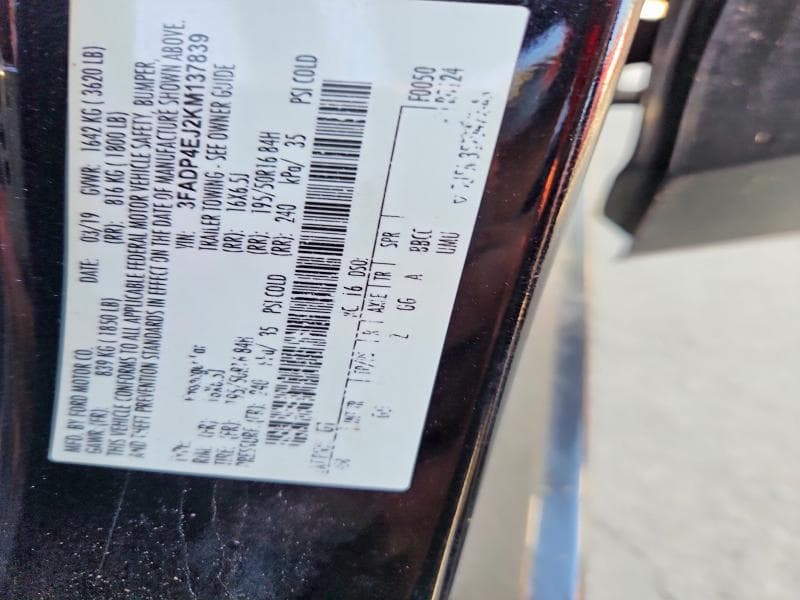 2019 FORD FIESTA SE 12