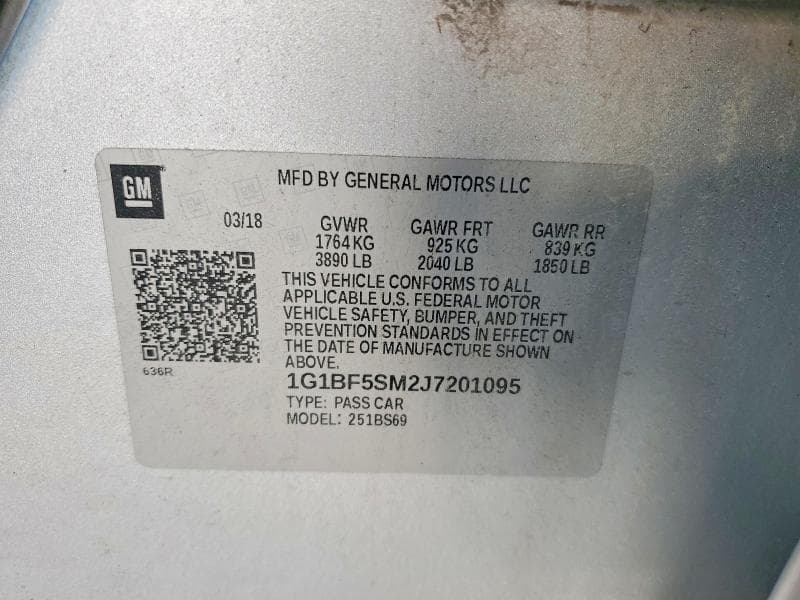 2018 CHEVROLET CRUZE PREMIER 12
