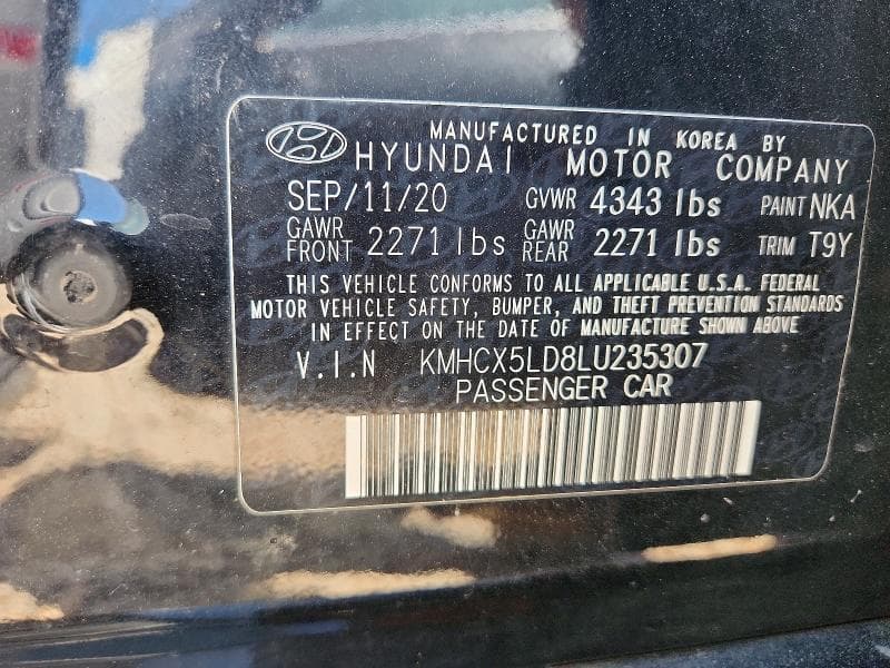 2020 HYUNDAI IONIQ LIMITED 13