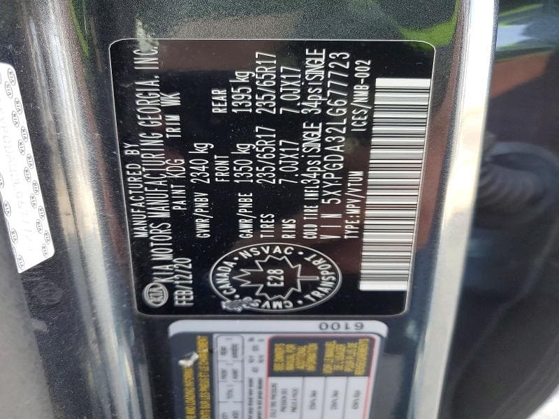 2020 KIA SORENTO LX 12