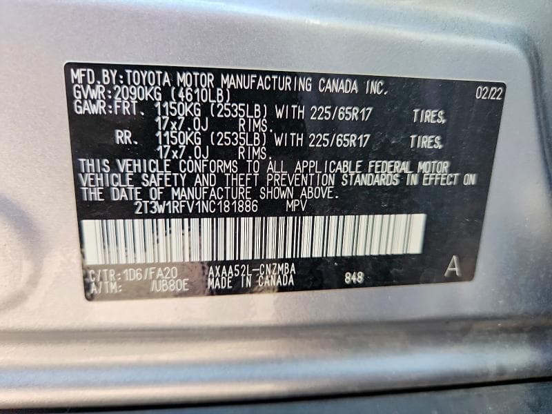 2022 TOYOTA RAV4 XLE 13