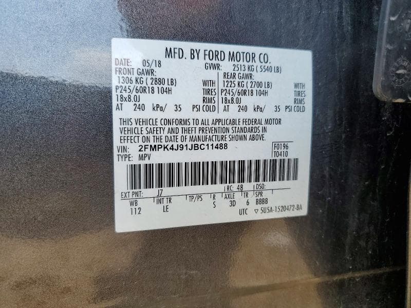 2018 FORD EDGE SEL 13