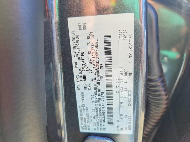 2020 FORD ESCAPE SE 13