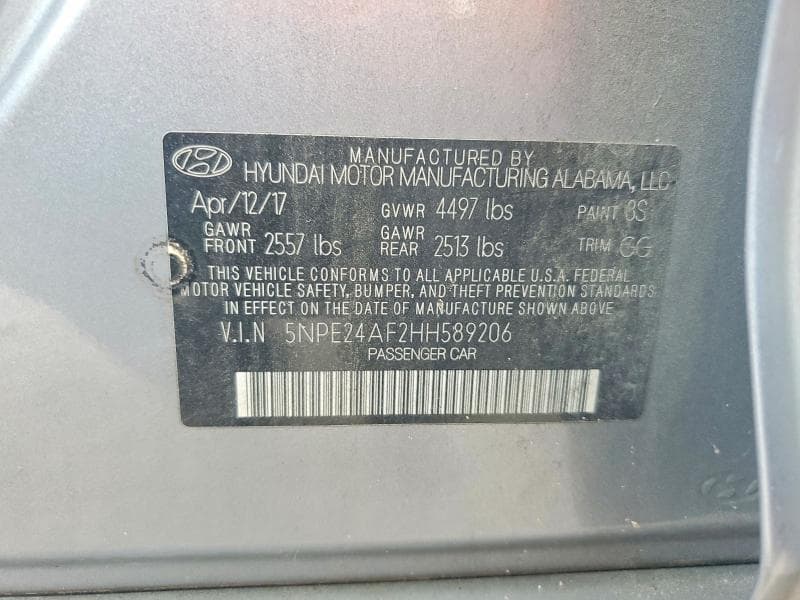 2017 HYUNDAI SONATA SE 12
