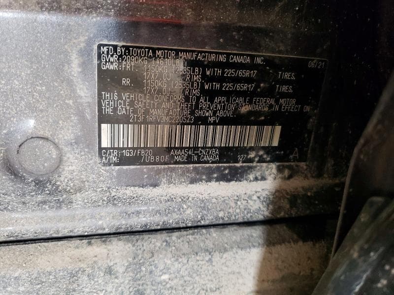 2021 TOYOTA RAV4 LE 14