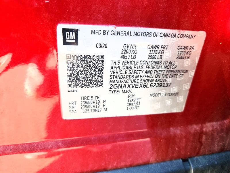 2020 CHEVROLET EQUINOX LT 12