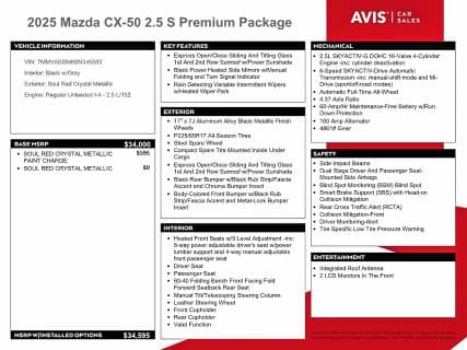 2025 MAZDA CX-50 PREMIUM 12