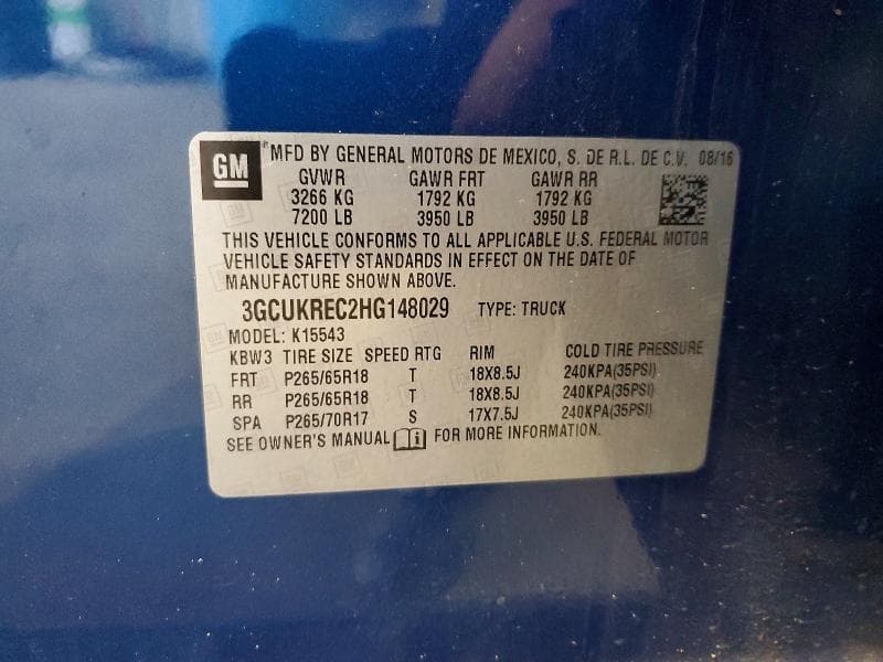 2017 CHEVROLET SILVERADO K1500 LT 12