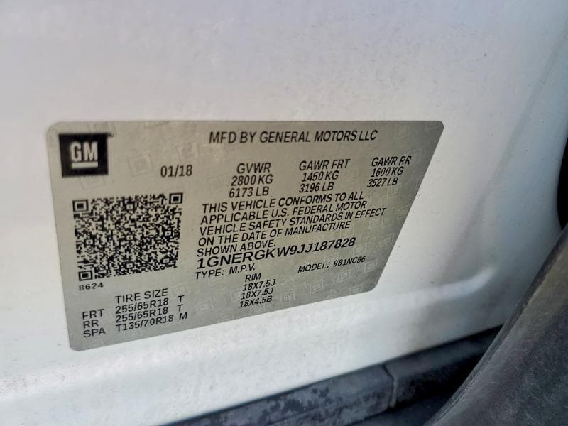 2018 CHEVROLET TRAVERSE LT 14