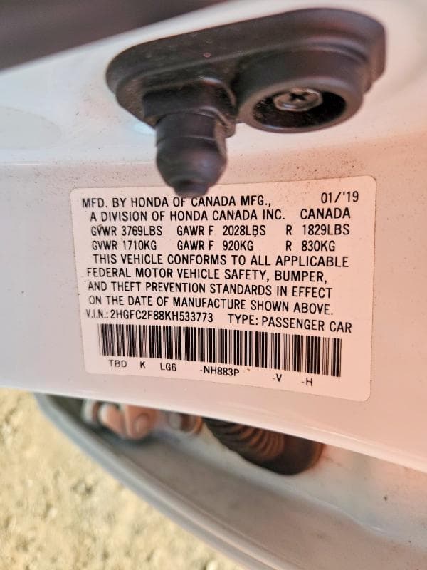 2019 HONDA CIVIC SPORT 13