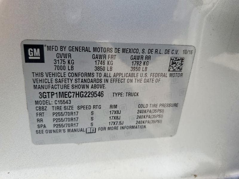 2017 GMC SIERRA C1500 SLE 13