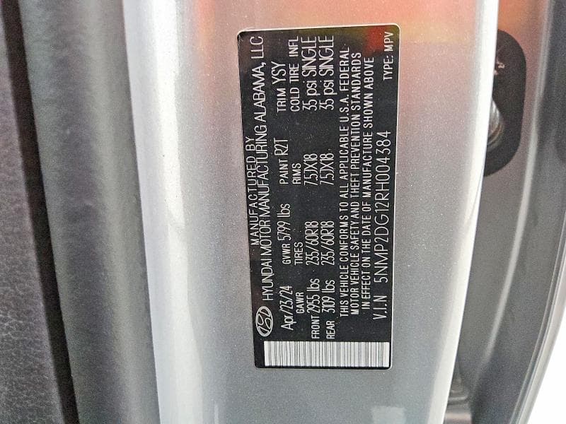 2024 HYUNDAI SANTA FE SEL 13