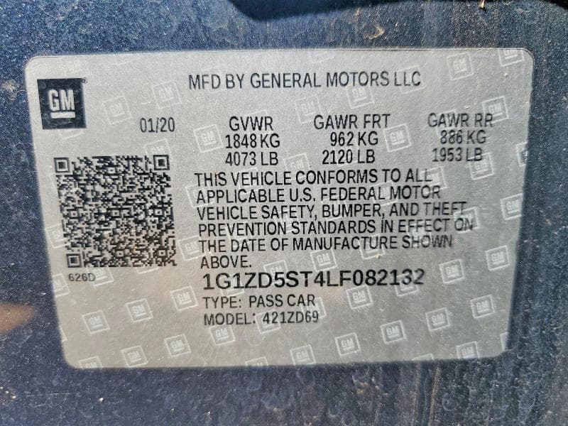 2020 CHEVROLET MALIBU LT 12
