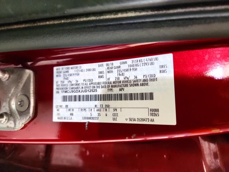 2018 FORD ESCAPE SE 14