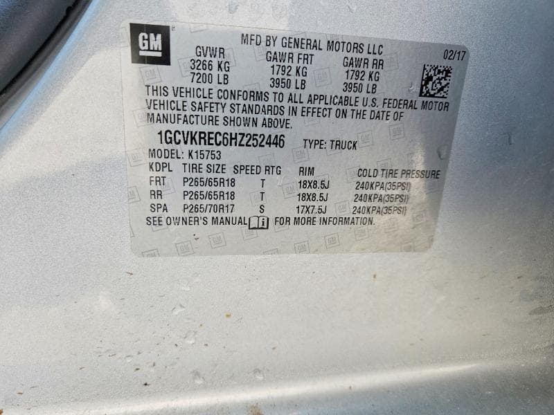 2017 CHEVROLET SILVERADO K1500 LT 13