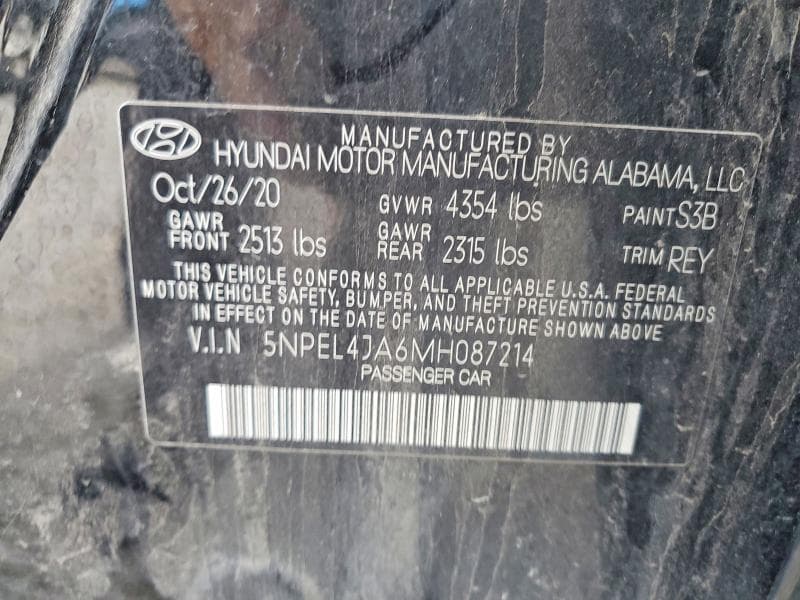 2021 HYUNDAI SONATA SEL 12