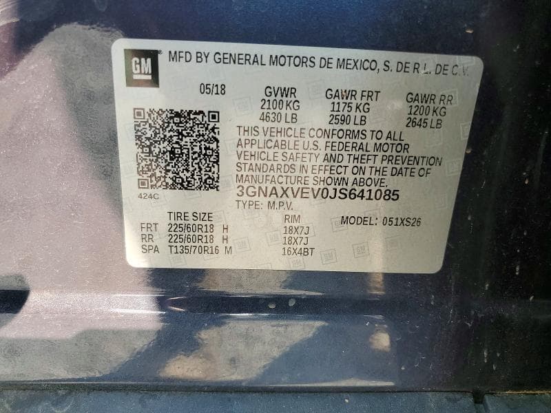 2018 CHEVROLET EQUINOX PREMIER 12
