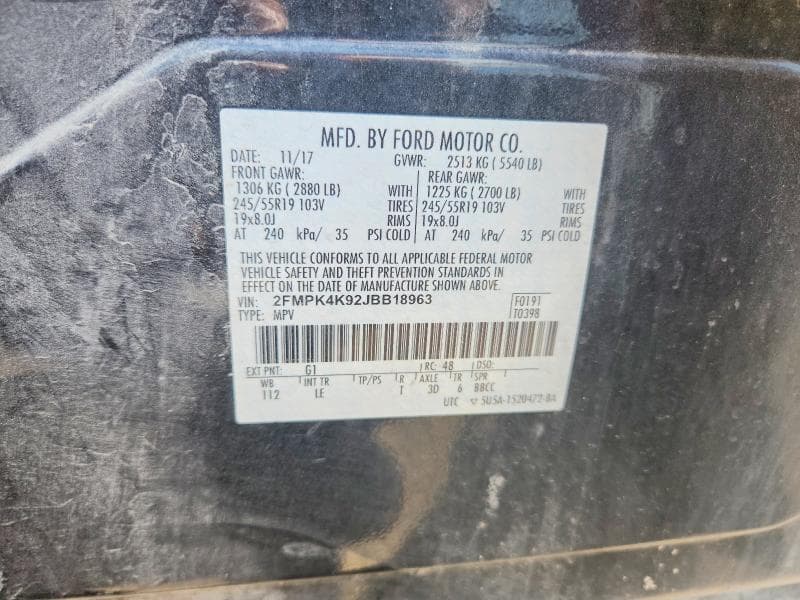 2018 FORD EDGE TITANIUM 13