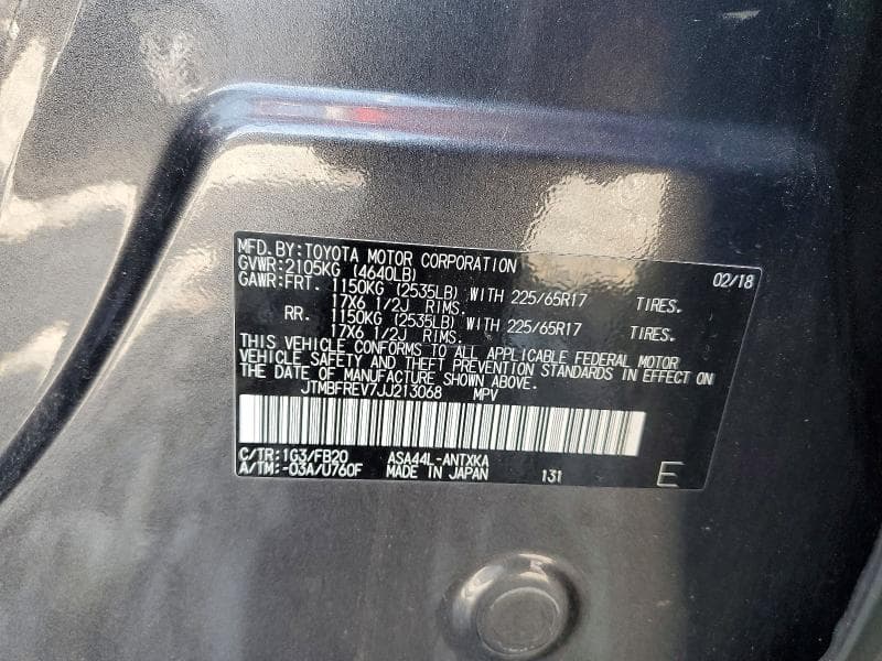 2018 TOYOTA RAV4 LE 13